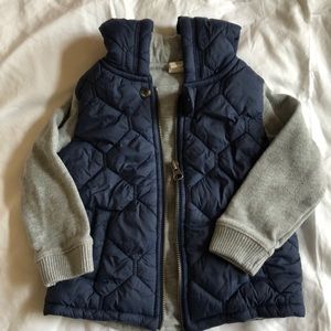 Tucker + Tate Layer Look Hooded Quilt Jacket 18M